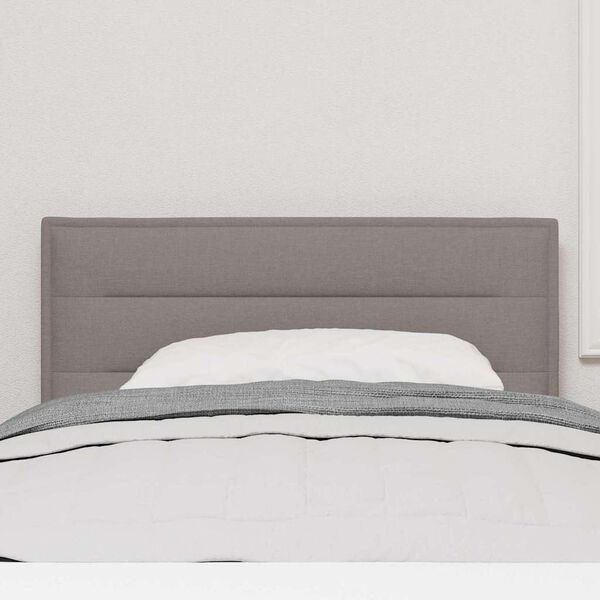 vidaXL LED Headboard with LED Strip Lights Taupe 90 cm Polyester