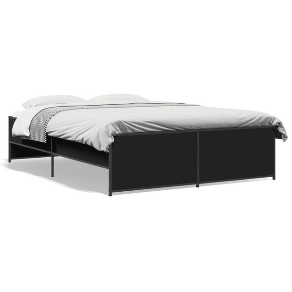 vidaXL Bed Frame without Mattress Black 120x200 cm