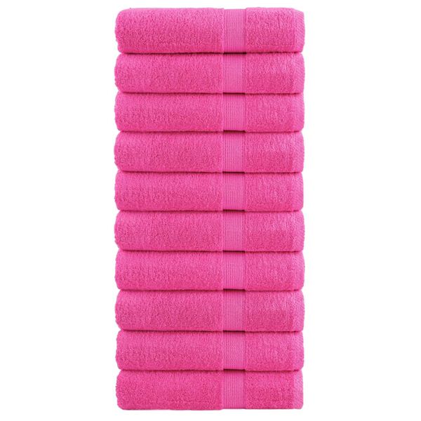 vidaXL Premium Bath Towels "SOLUND" 10 pcs Pink 100x150 cm 600 gsm