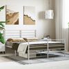 vidaXL Metal Bed Frame without Mattress with Footboard White 140x190cm