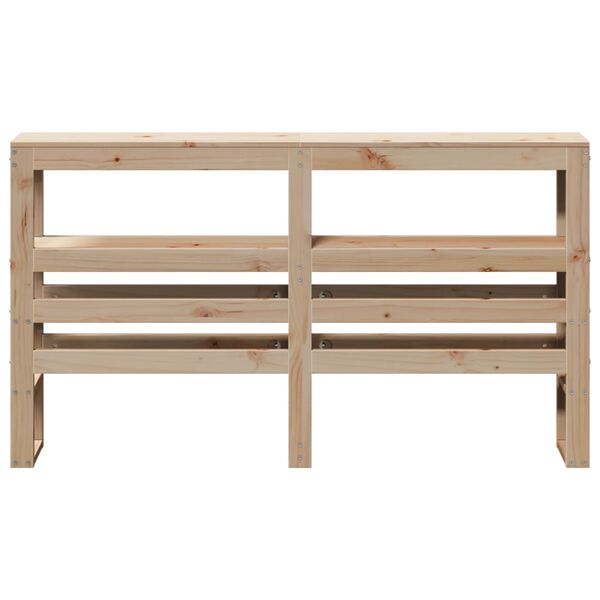 vidaXL Headboard with Shelves 140 cm Solid Wood Pine