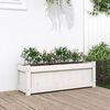 vidaXL Garden Planter White 90x31x31 cm Solid Wood Pine