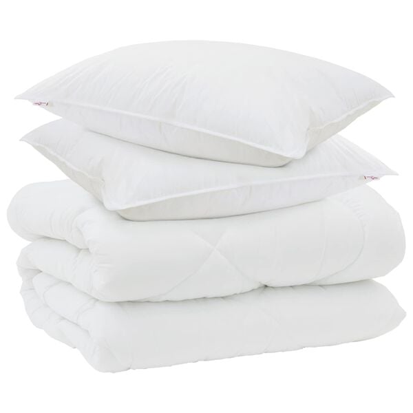 vidaXL Winter Duvet with Pillow 3 pcs White Microfiber