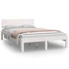 vidaXL Bed Frame without Mattress White Solid Wood Pine 120x200cm