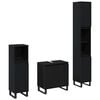 vidaXL Bathroom Furniture Set 3 pcs Black Oak