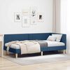 vidaXL Corner Bed Frame with Headboard Blue 90 cm x 190 cm Velvet