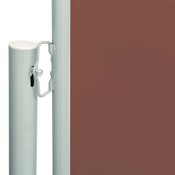 vidaXL Patio Retractable Side Awning 200x600 cm Brown