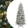 vidaXL Artificial Christmas Tree with 300 LEDs with Stand White 240 cm