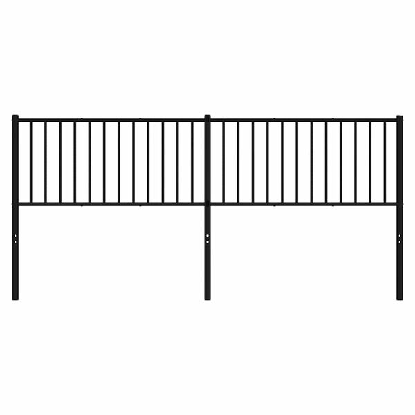 vidaXL Metal Replace Headboard Black 200 cm