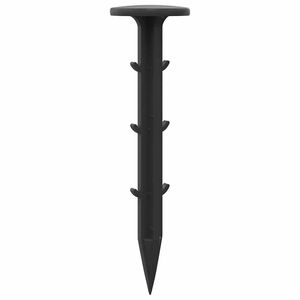 vidaXL Plastic Pegs 100 pcs Black &Oslash;3 x 11 cm Plastic