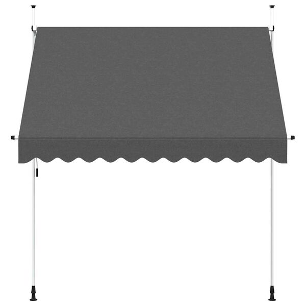 vidaXL Manual Retractable Awning 250 cm Anthracite
