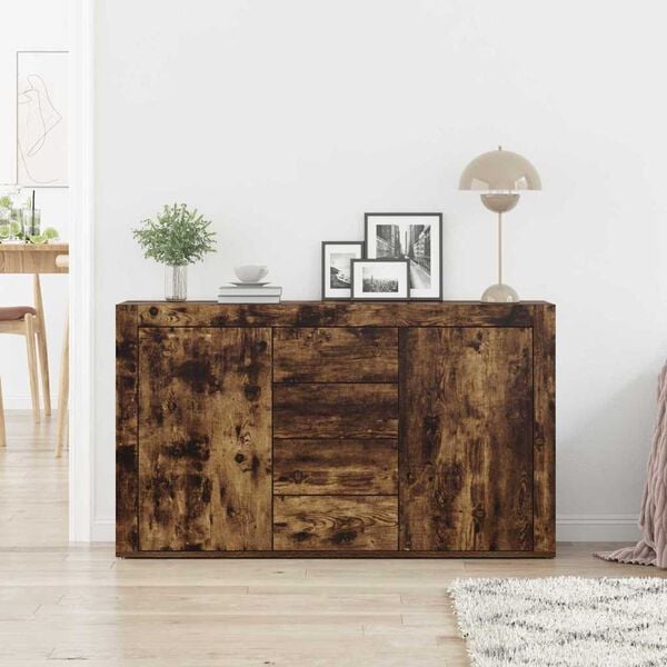 vidaXL Sideboard Smoked Oak 120 x 36 x 69 cm Engineered Wood