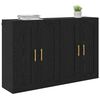 vidaXL Wall-mounted Cabinet 2 pcs Black Oak 69.5 x 34 x 90 cm