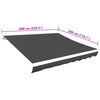 vidaXL Awning Top Sunshade Canvas Anthracite 600x300 cm
