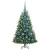 vidaXL Artificial Hinged Christmas Tree Green 120 cm PVC and Metal