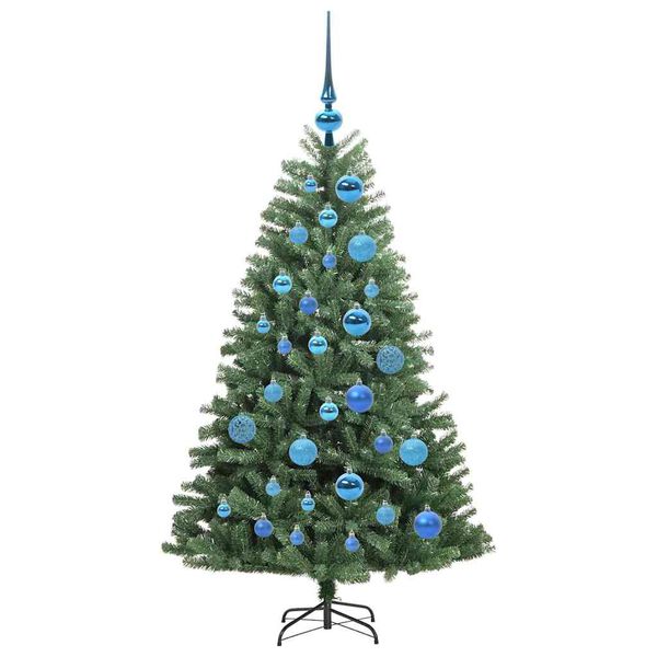 vidaXL Artificial Hinged Christmas Tree Green 120 cm PVC and Metal