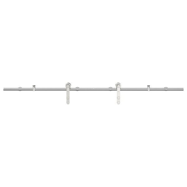 vidaXL Sliding Door Hardware Kit 183 cm Stainless Steel Silver