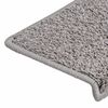 vidaXL Stair Mats 15 pcs 65x21x4 cm Grey Rectangular Edge