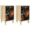 vidaXL Bedside Cabinet LOCHEM 2 pcs Sonoma Oak 36 x 33 x 60 cm