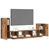 vidaXL 4 Piece TV Cabinet Set Wall-mounted Old Wood Engineered Wood