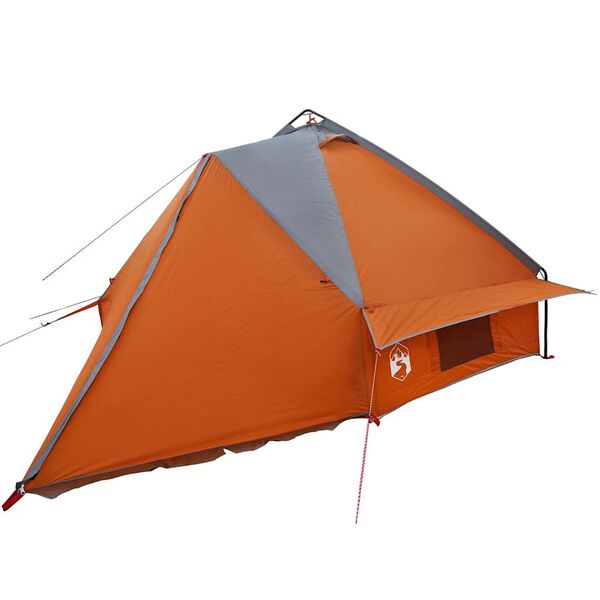 vidaXL Teepee Tent with Roof Grey and Orange 431 x 366 x 185 cm
