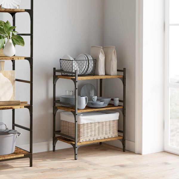 vidaXL Kitchen Trolley Old Wood 50 x 35 x 75.5 cm Engineered Wood