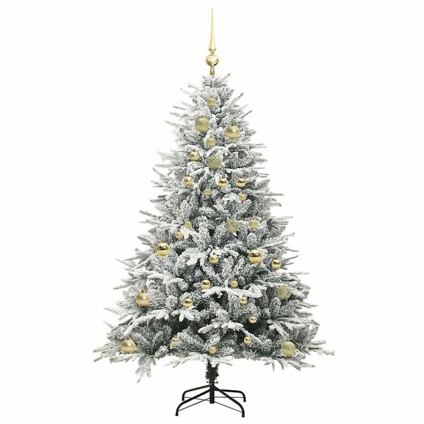 vidaXL Artificial Pre-lit Christmas Tree with Ball Set Green 150 cm