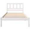 vidaXL Bed Frame with Headboard White 75 x 190 cm Solid Pine Wood