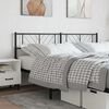 vidaXL Metal Headboard Black 200 cm