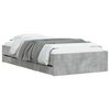 vidaXL Bed Frame with Drawers without Mattress Concrete Grey 90x200 cm