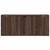 vidaXL TV Wall Cabinet with LED Lights Brown Oak 80x31x35 cm