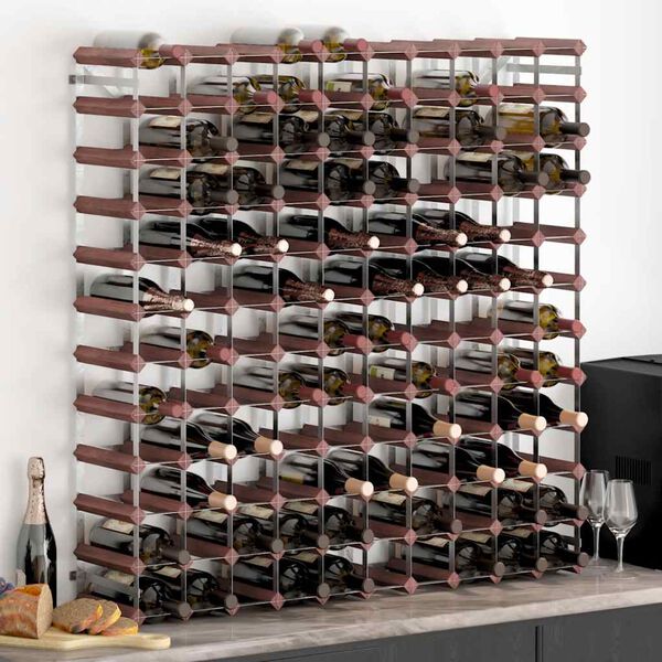 vidaXL Wine Rack for 120 Bottles Brown Solid Wood Pine
