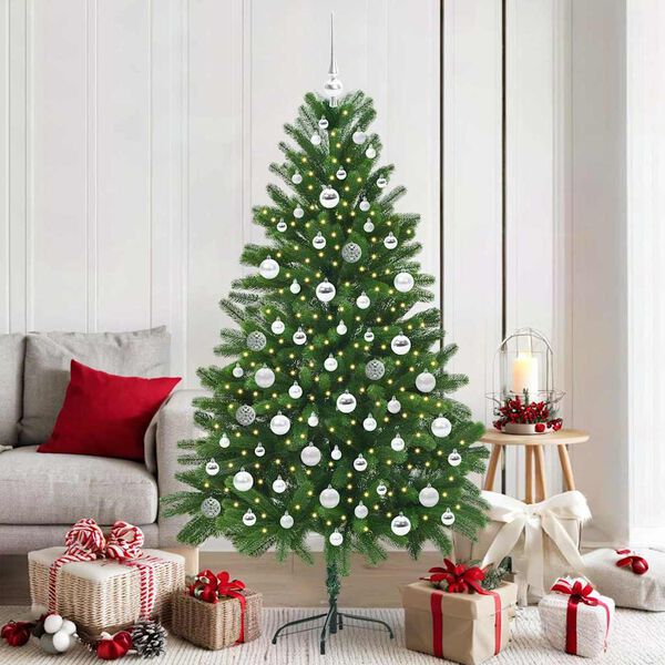 vidaXL Christmas Tree with 300 LEDs with Stand Green 180 cm PE