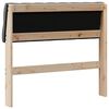 vidaXL Upholstered Headboard Dark Grey 90 cm Solid Pine Wood