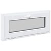 vidaXL Basement Window RISOR 90 x 40 cm PVC and Glass White