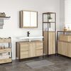 vidaXL Bathroom Furniture Set with Drawer 2 pcs Sonoma Oak and Black