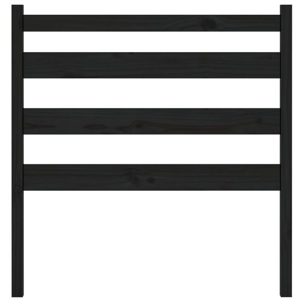 vidaXL Bed Headboard Black 106x4x100 cm Solid Wood Pine