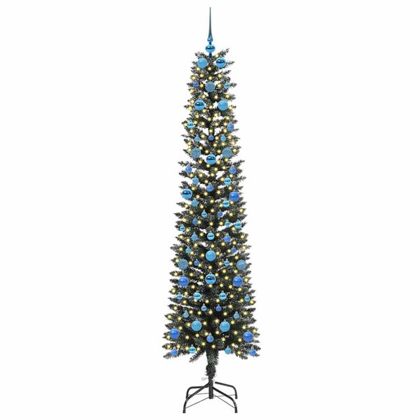 vidaXL Artificial Christmas Tree with 300 LEDs with Stand Green 210 cm