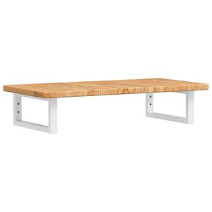 vidaXL Basin Shelf Wall Mounted Steel and Solid Wood Oak