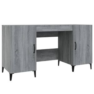 vidaXL Desk Grey Sonoma 140x50x75 cm Engineered Wood
