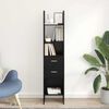 vidaXL Book Cabinet Black oak 40 x 35 x 180 cm Engineered wood