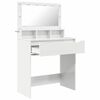 vidaXL Bedroom Dressing Tables High Gloss White 80 x 39.6 x 135 cm