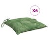 vidaXL Chair Cushions 6 pcs Leaf Pattern 40x40x7 cm Fabric