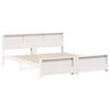 vidaXL Bed Frame with Headboard White 180 x 200 cm Engineered Wood