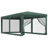 vidaXL Party Tent | Green | HDPE with coating | Powder-coated iron | 3x6m