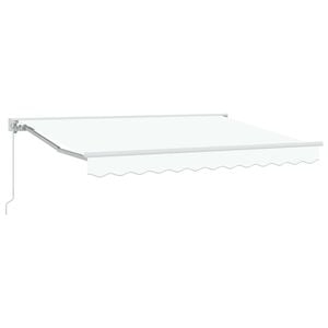 vidaXL Manual Awning 3 x 2.5 m White 100% Polyester