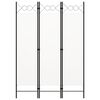 vidaXL 3-Panel Room Divider White 120x180 cm
