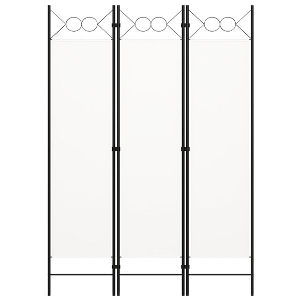 vidaXL 3-Panel Room Divider White 120x180 cm