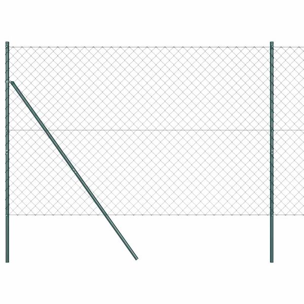 vidaXL Fence Post Green 1.5 x 25 m (60 x 60 mm mesh) Steel