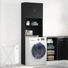 vidaXL Washing Machine Cabinet Black Oak 64x24x190 cm Engineered Wood